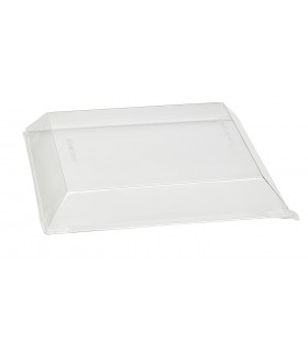 Couvercle Samourai dôme transparent en plastique PET transparent pour barquette 230x230mm H34mm - 100Pcs