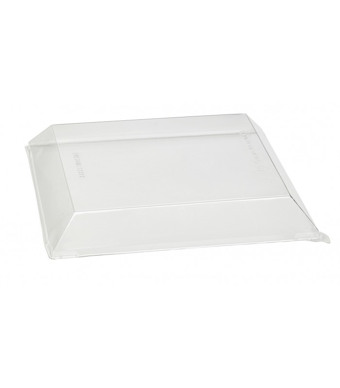 Couvercle Samourai dôme transparent en plastique PET transparent pour barquette 230x230mm H34mm - 100Pcs