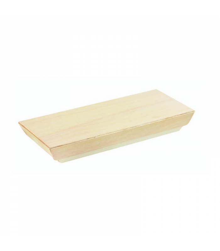 Couvercle Samourai en bois pour barquette  215x85mm - 100Pcs
