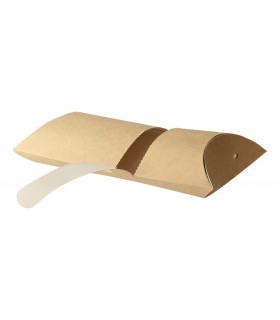 Boite à crêpe rectangulaire carton kraft  100x45mm H160mm - 600Pcs