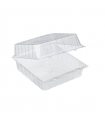 Boite blister plastique transparente avec couvercle charnière pour 10 viennoiseries  210x210mm H150mm - 300Pcs