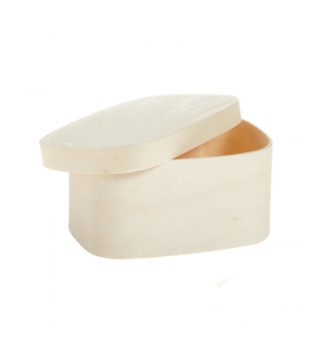 Boite bois rectangulaire avec couvercle  110x80mm H55mm 240ml - 100Pcs