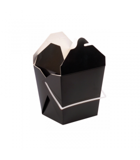 Boite carré noir avec anse  100x100mm H110mm 950ml - 450Pcs
