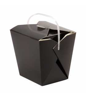 Boite carré noir avec anse  100x93mm H104mm 750ml - 450Pcs