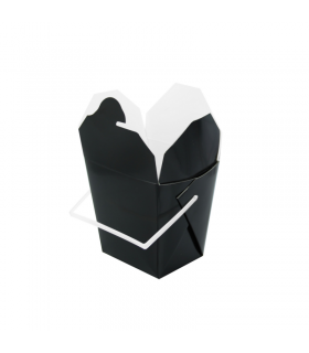 Boite carré noir avec anse  92x74mm H90mm 415ml - 450Pcs