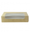 Boite carton kraft  laminé  à fenêtre  190x113mm H44mm - 200Pcs