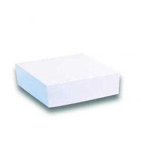 Boite pâtissière carton blanche  320x320mm H80mm - 50Pcs