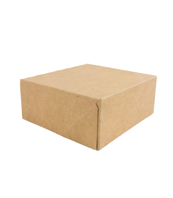Boite pâtissière carton kraft brun  140x140mm H60mm - 50Pcs