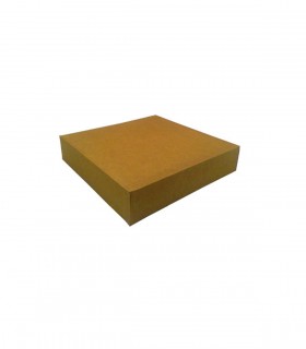 Boite pâtissière carton kraft brun  200x200mm H80mm - 50Pcs