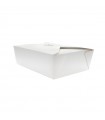 Boite repas carton blanc  217x160mm H67mm 2000ml - 200Pcs