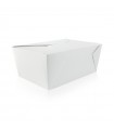 Boite repas carton blanc  226x167mm H92mm 3000ml - 160Pcs