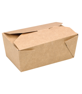 Boite repas carton kraft  155x117mm H50mm 800ml - 450Pcs
