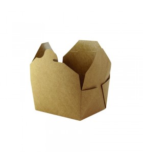 Boite repas carton kraft  215x160mm H48mm 1500ml - 200Pcs