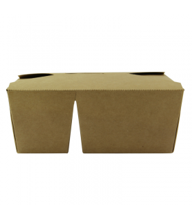 Boite repas carton kraft 2 compartiments  168x135mm H65mm 1 040ml - 200Pcs