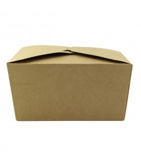 Boite repas carton kraft 2 compartiments  214x160mm H47mm 1 090ml - 200Pcs