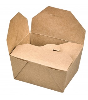 Boite repas carton kraft laminé PE  130x105mm H65mm 700ml - 300Pcs