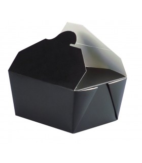 Boite repas carton noir  130x108mm H67mm 750ml - 450Pcs
