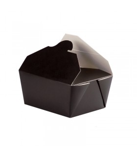 Boite repas pack 2 noire  215x160mm H50mm 1000ml - 200Pcs