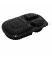 Boite repas plastique PP noire 3 compartiments  235x145mm H40mm 780ml - 400Pcs