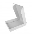 Boite traiteur lunch carton microcannelé blanc  280x190mm H60mm - 25Pcs
