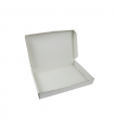 Boite traiteur lunch carton microcannelé blanc  420x280mm H60mm - 25Pcs