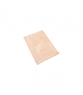 Sac à pain papier kraft brun décor jaune  140x60mm H370mm - 1000Pcs