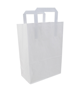 Sac cabas papier blanc  200x100mm H280mm - 250Pcs