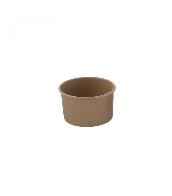 Couvercle plat brun en carton kraft perforé pour boisson chaude  H7,5mm - 1000Pcs
