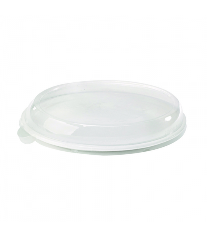 Couvercle plat et oval transparent en plastique PET 260x190mm H40mm - 500Pcs