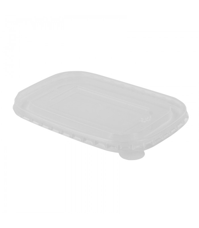 Couvercle rectangulaire plat transparent en plastique PP 172x122mm H9mm - 200Pcs