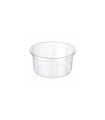 Pot Deli rond PET avec couvercle plat attaché   H35mm 250ml - 600Pcs