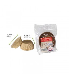 CAISSETTE PAPIER BRUN NATURE  50X25MM X600PCS (10X60PCS) - 600Pcs