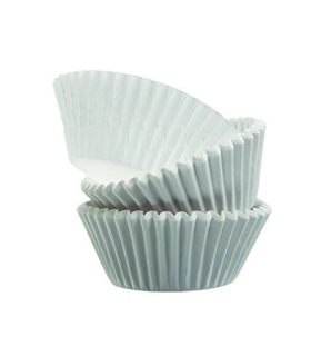 Caissette papier de cuisson ronde blanche ingraissable   H25mm - 1000Pcs