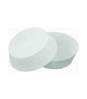 Caissette papier de cuisson ronde blanche ingraissable   H25mm - 1000Pcs
