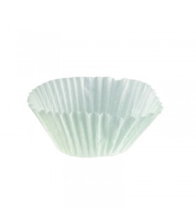 Caissette papier de cuisson ronde blanche siliconée   H41mm - 100Pcs