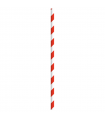 Chalumeau papier rouge  / blanc emballé individuellement   H197mm - 3000Pcs