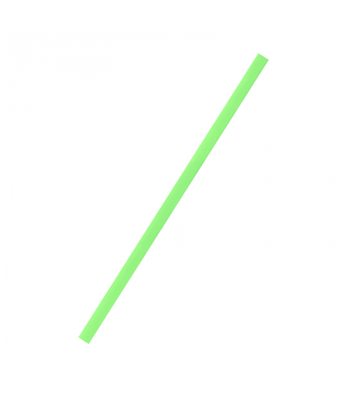 Chalumeau PLA vert flexible   H240mm - 2500Pcs