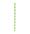 CHALUMEAUX PAPIER VERT/BLANC AC CIRE D'ABEILLE D 6MM X 210MM 25PCS/PET BOX, 6BOX/BAG, 4BAGS/CTN - 600Pcs