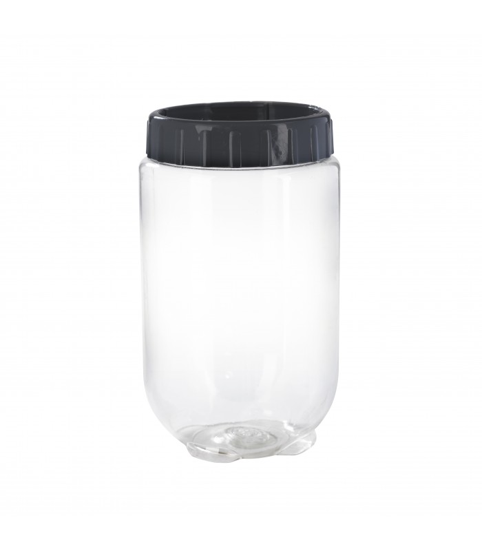 Bocal Bokolock en plastique PET réutilisable avec couvercle clipsable, empilable  H170mm 1000ml - 24Pcs