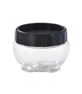 Bocal Bokolock en plastique PET réutilisable avec couvercle clipsable, empilable  H75mm 430ml - 36Pcs