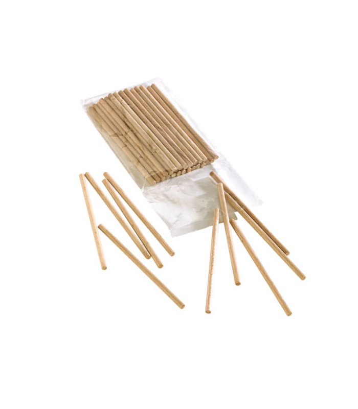 Batonnet rond bois pour pop cake   H95mm - 500Pcs
