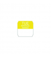Rouleau étiquette jaune mardi  25x25mm - 1000Pcs