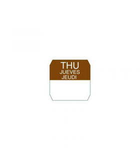 Rouleau étiquette soluble marron jeudi  25x25mm - 1000Pcs
