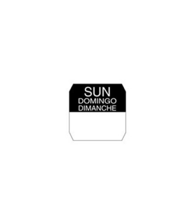 Rouleau étiquette soluble noire dimanche  25x25mm - 1000Pcs