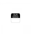 Rouleau étiquette soluble noire dimanche  25x25mm - 1000Pcs