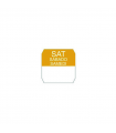 Rouleau étiquette soluble orange samedi  25x25mm - 1000Pcs