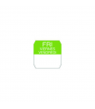 Rouleau étiquette verte vendredi  25x25mm - 1000Pcs