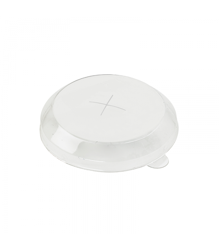 Couvercle dôme transparent en plastique PET avec trou croisillon  H15mm - 500Pcs