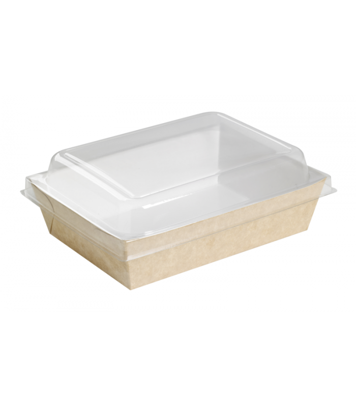 Couvercle dôme transparent rectangulaire en plastique PET 225x180mm H37mm - 200Pcs