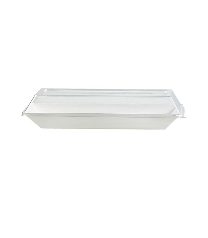 Couvercle dôme rectangulaire transparent en plastique PET  262x132mm H33mm - 100Pcs